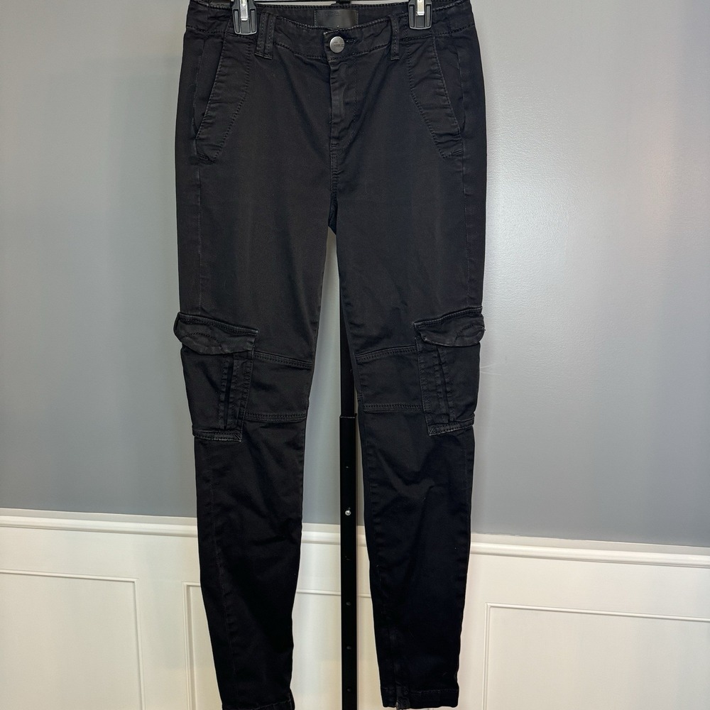Vince Women's Military Zipper Ankle Cargo Skinny Pants In Black Size 26